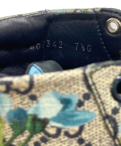 GUCCI（グッチ）GUCCI (グッチ) GG柄ハイカットスニーカー ベージュ サイズ:7 1/2の古着・服飾アイテム