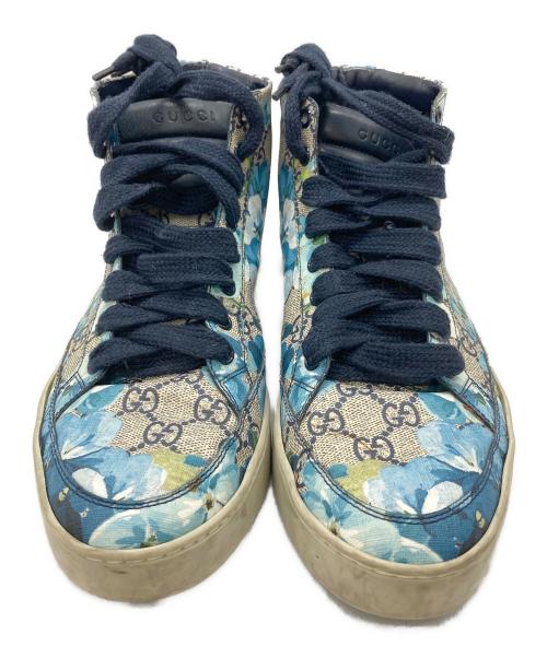 GUCCI（グッチ）GUCCI (グッチ) GG柄ハイカットスニーカー ベージュ サイズ:7 1/2の古着・服飾アイテム