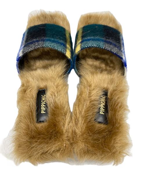 Pippichic（ピッピシック）Pippichic (ピッピシック) ファーサンダル マルチカラー サイズ:36 1/2の古着・服飾アイテム