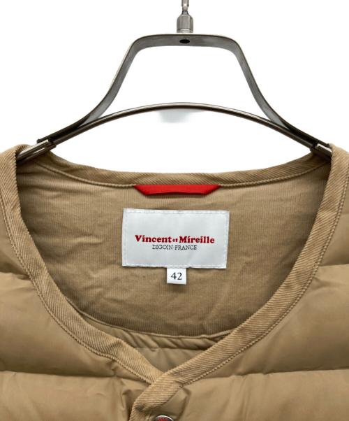 VINCENT ET MIREILLE（ヴァンソンエミレイユ）Vincent et Mireille (ヴァンソンエミレイユ) ステッチレスインナーダウンジャケット ベージュ サイズ:42の古着・服飾アイテム