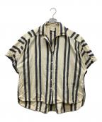 zulu&zephyrズールアンドゼファー）の古着「BLACKBONE STRIPE SHIRT」｜ベージュ