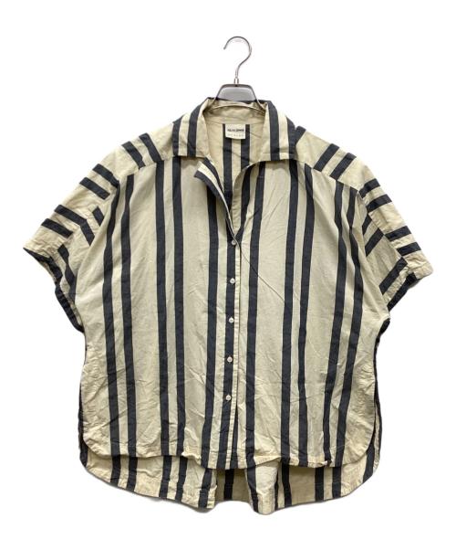 zulu&zephyr（ズールアンドゼファー）ZULU&ZEPHYR (ズールアンドゼファー) BLACKBONE STRIPE SHIRT ベージュ サイズ:38の古着・服飾アイテム