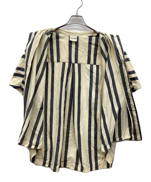 zulu&zephyr（ズールアンドゼファー）ZULU&ZEPHYR (ズールアンドゼファー) BLACKBONE STRIPE SHIRT ベージュ サイズ:38の古着・服飾アイテム