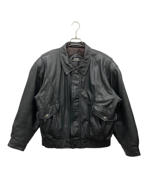 jacker's（ジャッカーズ）jacker's (ジャッカーズ) レザーフライトジャケット ブラック サイズ:XLの古着・服飾アイテム
