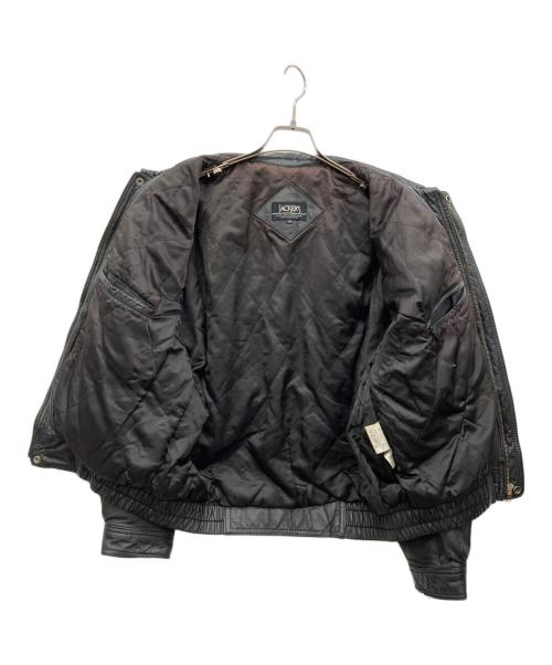 jacker's（ジャッカーズ）jacker's (ジャッカーズ) レザーフライトジャケット ブラック サイズ:XLの古着・服飾アイテム