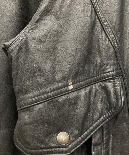 jacker's（ジャッカーズ）jacker's (ジャッカーズ) レザーフライトジャケット ブラック サイズ:XLの古着・服飾アイテム