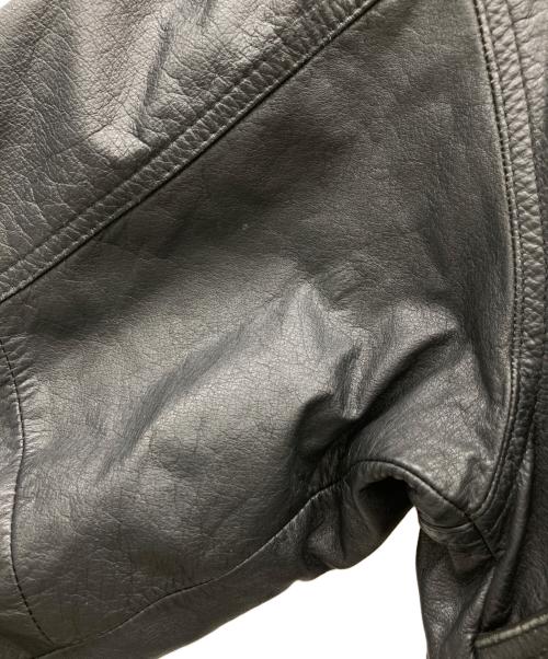 jacker's（ジャッカーズ）jacker's (ジャッカーズ) レザーフライトジャケット ブラック サイズ:XLの古着・服飾アイテム