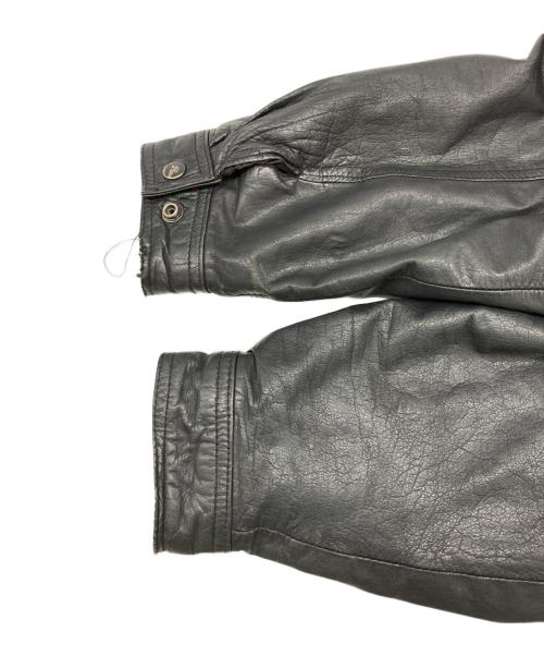 jacker's（ジャッカーズ）jacker's (ジャッカーズ) レザーフライトジャケット ブラック サイズ:XLの古着・服飾アイテム