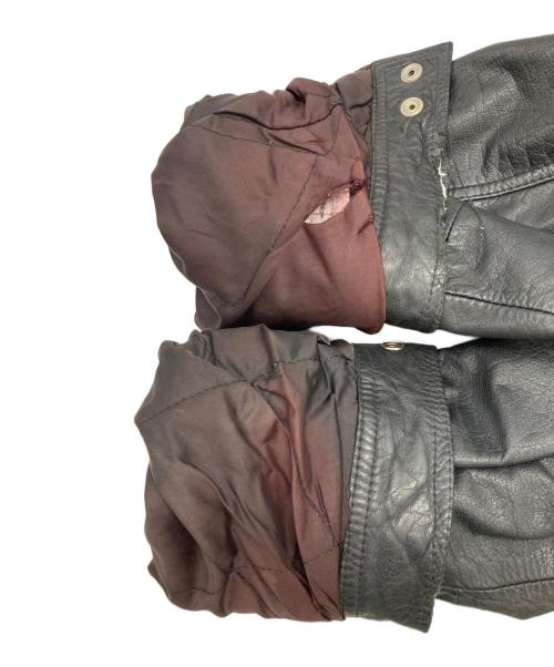 jacker's（ジャッカーズ）jacker's (ジャッカーズ) レザーフライトジャケット ブラック サイズ:XLの古着・服飾アイテム