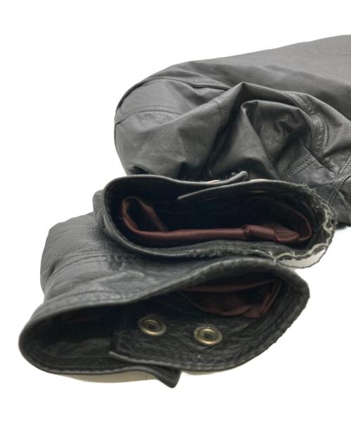 jacker's（ジャッカーズ）jacker's (ジャッカーズ) レザーフライトジャケット ブラック サイズ:XLの古着・服飾アイテム