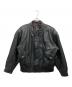 jacker's（ジャッカーズ）の古着「レザーフライトジャケット」｜ブラック