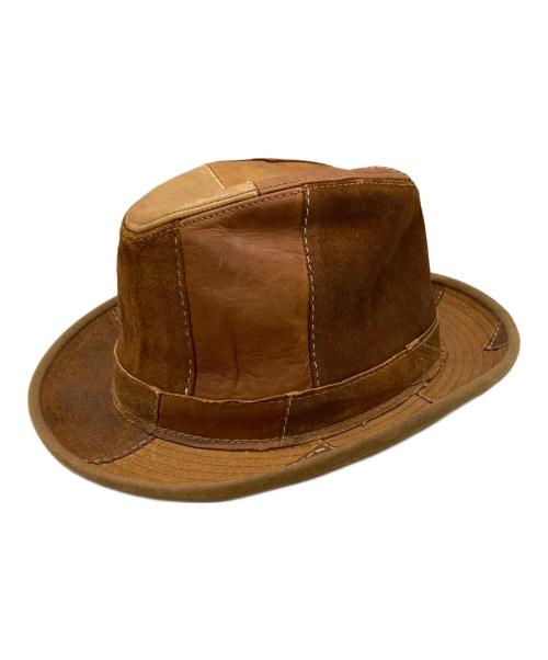 HENSCHEL HAT（ヘンシェルハット）HENSCHEL HAT (ヘンシェルハット) レザーハット ブラウン サイズ:LARGEの古着・服飾アイテム