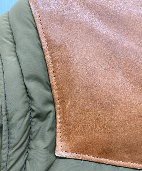 Schott（ショット）Schott (ショット) レザーベストダウンジャケット ブラウン サイズ:38の古着・服飾アイテム