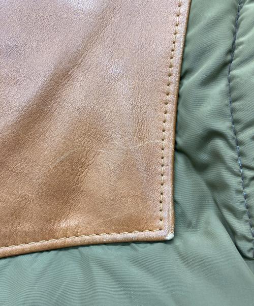 Schott（ショット）Schott (ショット) レザーベストダウンジャケット ブラウン サイズ:38の古着・服飾アイテム