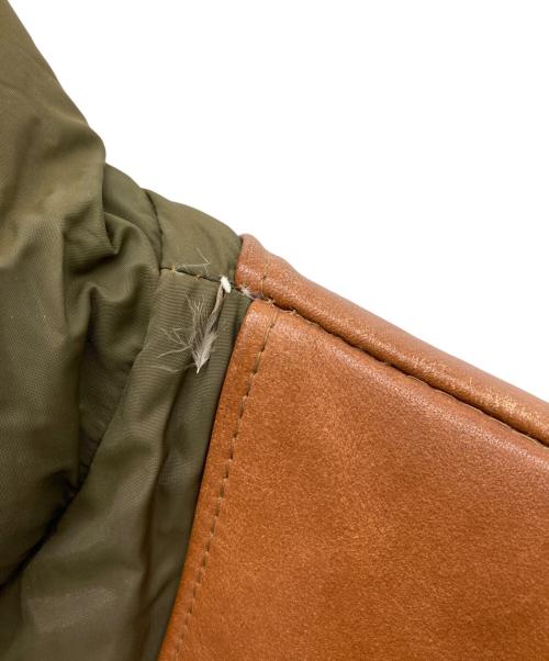 Schott（ショット）Schott (ショット) レザーベストダウンジャケット ブラウン サイズ:38の古着・服飾アイテム