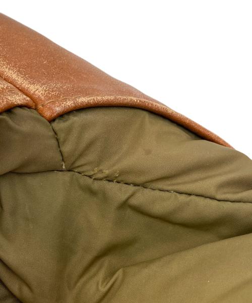 Schott（ショット）Schott (ショット) レザーベストダウンジャケット ブラウン サイズ:38の古着・服飾アイテム