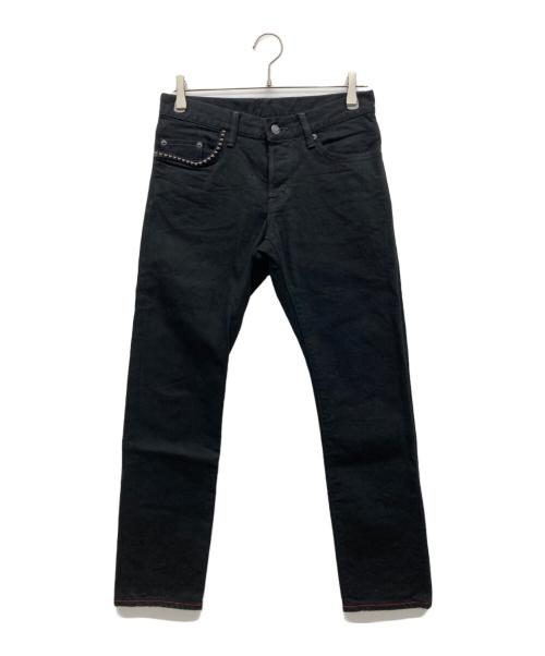 Hysteric Glamour（ヒステリックグラマー）Hysteric Glamour (ヒステリックグラマー) スタッズデニムパンツ ブラック サイズ:30inchの古着・服飾アイテム