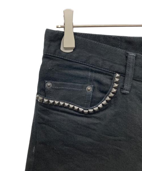 Hysteric Glamour（ヒステリックグラマー）Hysteric Glamour (ヒステリックグラマー) スタッズデニムパンツ ブラック サイズ:30inchの古着・服飾アイテム