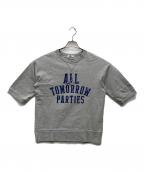 Hysteric Glamourヒステリックグラマー）の古着「５分袖3段プリントスウェット」｜グレー