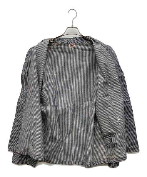 PENN STATE（ペンステート）PENN STATE (ペンステート) ヒッコリーカバーオール ネイビー サイズ:38の古着・服飾アイテム