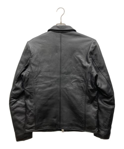 nano・universe（ナノ・ユニバース）nano・universe (ナノ・ユニバース) シープスキンシングルライダースジャケット ブラック サイズ:Mの古着・服飾アイテム
