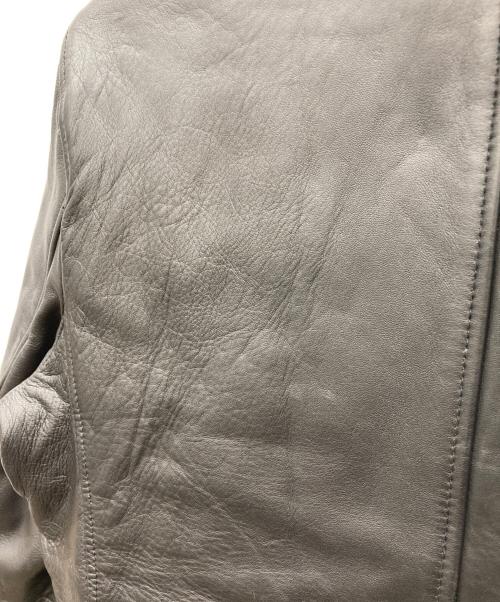 nano・universe（ナノ・ユニバース）nano・universe (ナノ・ユニバース) シープスキンシングルライダースジャケット ブラック サイズ:Mの古着・服飾アイテム