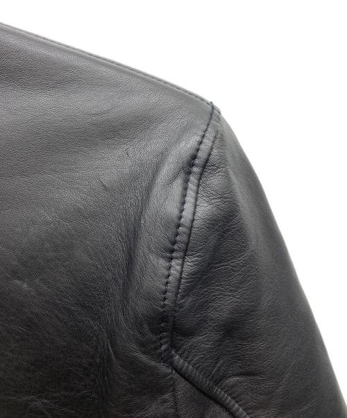 nano・universe（ナノ・ユニバース）nano・universe (ナノ・ユニバース) シープスキンシングルライダースジャケット ブラック サイズ:Mの古着・服飾アイテム