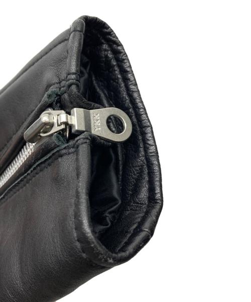 nano・universe（ナノ・ユニバース）nano・universe (ナノ・ユニバース) シープスキンシングルライダースジャケット ブラック サイズ:Mの古着・服飾アイテム