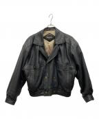 Wind Armorウィンドアーマー）の古着「レザーダブルジャケット」｜ブラック
