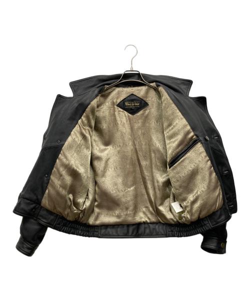 Wind Armor（ウィンドアーマー）Wind Armor (ウィンドアーマー) レザーダブルジャケット ブラック サイズ:Lの古着・服飾アイテム