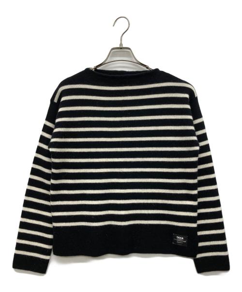 ticca（ティッカ）TICCA (ティッカ) ボーダーニット ブラック サイズ:Fの古着・服飾アイテム