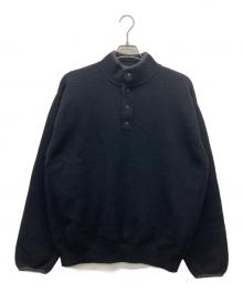 UNUSED（アンユーズド）の古着「5ゲージウールプルオーバーニット」｜ブラック