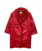 FENDIフェンディ）の古着「プードルファーカラーコート」｜レッド