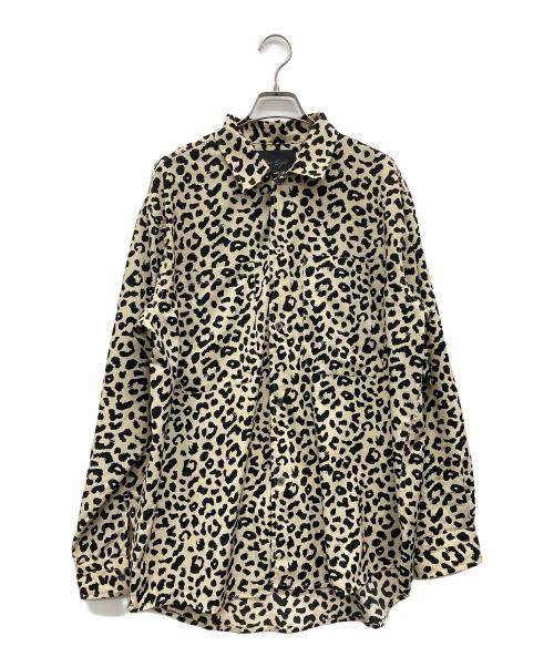 nine eight（ナインエイト）nine eight (ナインエイト) レオパード柄シャツ ベージュ×ブラック サイズ:Lの古着・服飾アイテム