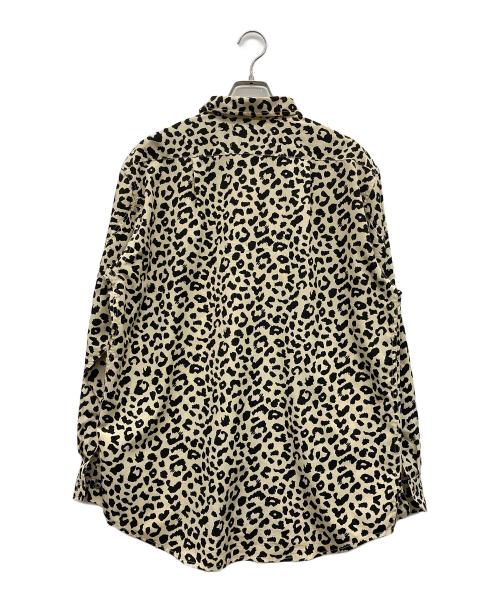 nine eight（ナインエイト）nine eight (ナインエイト) レオパード柄シャツ ベージュ×ブラック サイズ:Lの古着・服飾アイテム
