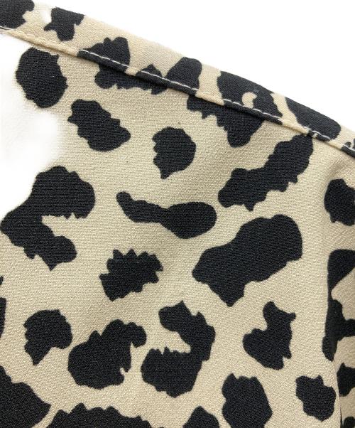 nine eight（ナインエイト）nine eight (ナインエイト) レオパード柄シャツ ベージュ×ブラック サイズ:Lの古着・服飾アイテム