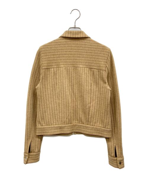 ZUCCA（ズッカ）ZUCCA (ズッカ) ストライプドリズラージャケット ベージュ サイズ:Mの古着・服飾アイテム
