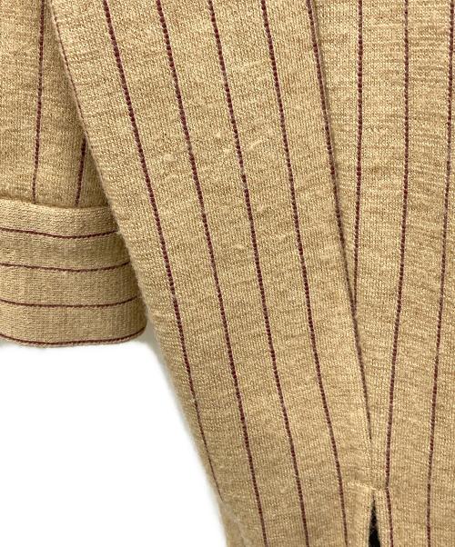 ZUCCA（ズッカ）ZUCCA (ズッカ) ストライプドリズラージャケット ベージュ サイズ:Mの古着・服飾アイテム