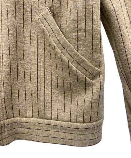 ZUCCA（ズッカ）ZUCCA (ズッカ) ストライプドリズラージャケット ベージュ サイズ:Mの古着・服飾アイテム