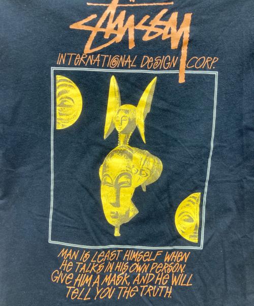 stussy AUSTRALIA（ステューシーオーストラリア）stussy AUSTRALIA (ステューシーオーストラリア) マスクプリントTシャツ ブラック サイズ:Sの古着・服飾アイテム