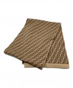 FENDIフェンディ）の古着「ズッカ柄マフラー」｜ベージュ