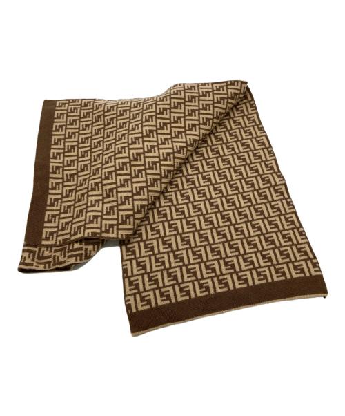 FENDI（フェンディ）FENDI (フェンディ) ズッカ柄マフラー ベージュの古着・服飾アイテム