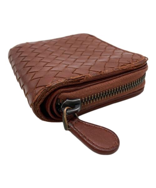 BOTTEGA VENETA（ボッテガベネタ）BOTTEGA VENETA (ボッテガベネタ) ラウンドジップウォレット ブラウンの古着・服飾アイテム