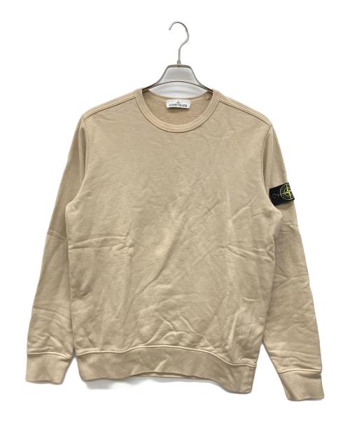 STONE ISLAND（ストーンアイランド）STONE ISLAND (ストーンアイランド) ワッペン クルーネック L/S ベージュ サイズ:Lの古着・服飾アイテム