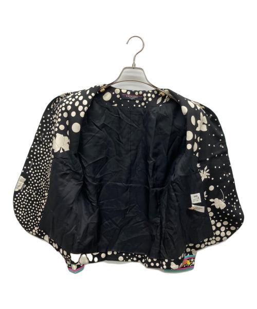 LEONARD FASHION（レオナールファッション）LEONARD FASHION (レオナールファッション) 花柄ジャケット＆スカートセットアップ ブラック サイズ:9AR ｼﾞｬｹｯﾄ:B,82-H90-T156 ｽｶｰﾄ:W66-H92の古着・服飾アイテム
