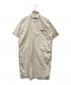DANTONダントン）の古着「COTTON POPLIN PULLOVER SHIRT DRESS」｜ベージュ