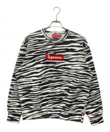 SUPREME（シュプリーム）の古着「Box Logo Crewneck Zebra」｜ホワイト×ブラック