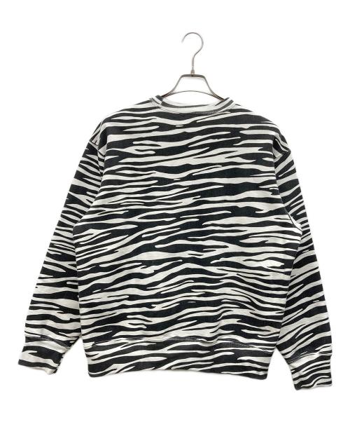 SUPREME（シュプリーム）SUPREME (シュプリーム) Box Logo Crewneck Zebra ホワイト×ブラック サイズ:Smallの古着・服飾アイテム