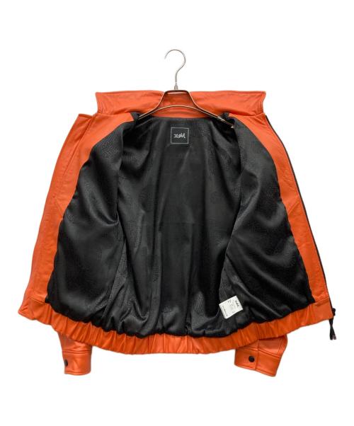 X-GIRL（エックスガール）X-girl (エックスガール) ZIPUP LEATHER JACKET オレンジ サイズ:1の古着・服飾アイテム