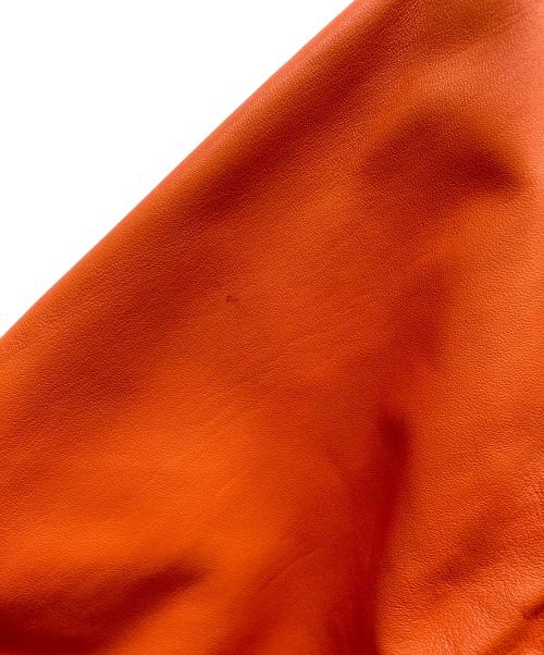 X-GIRL（エックスガール）X-girl (エックスガール) ZIPUP LEATHER JACKET オレンジ サイズ:1の古着・服飾アイテム